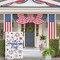 4th of July Garden Flag Double Sided,Independence Day Patriotic American Fireworks and Stars Let Freedom Ring Small Burlap Garden Flag for Outside Decoration12x18 Inch(White)